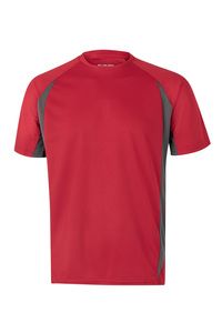 Velilla 105501 - TWO-TONE TECHNICAL T-SHIRT Red/Grey